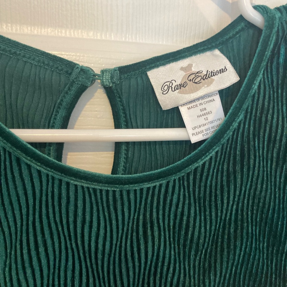 Rare Editions Green Velvet Dress